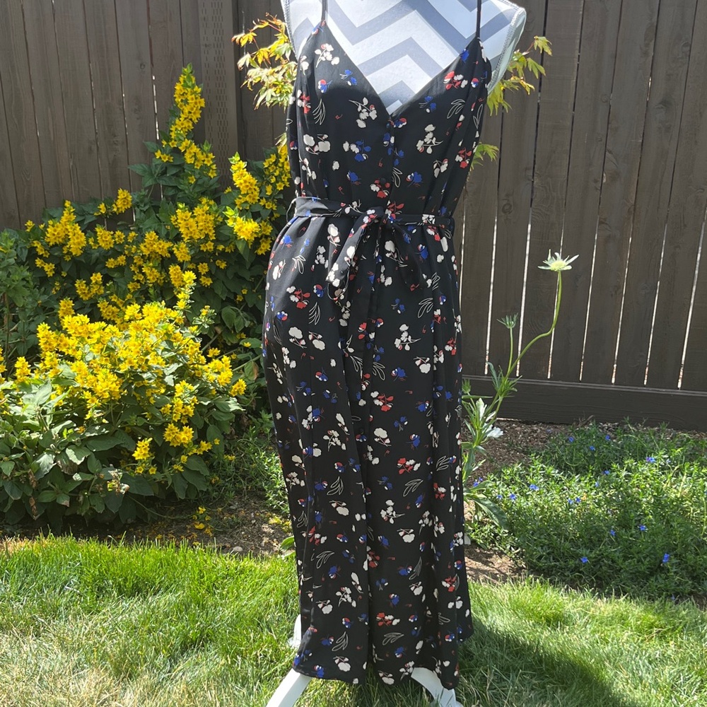 NWT Lumiere Black and White Ruched Maxi Sundress
